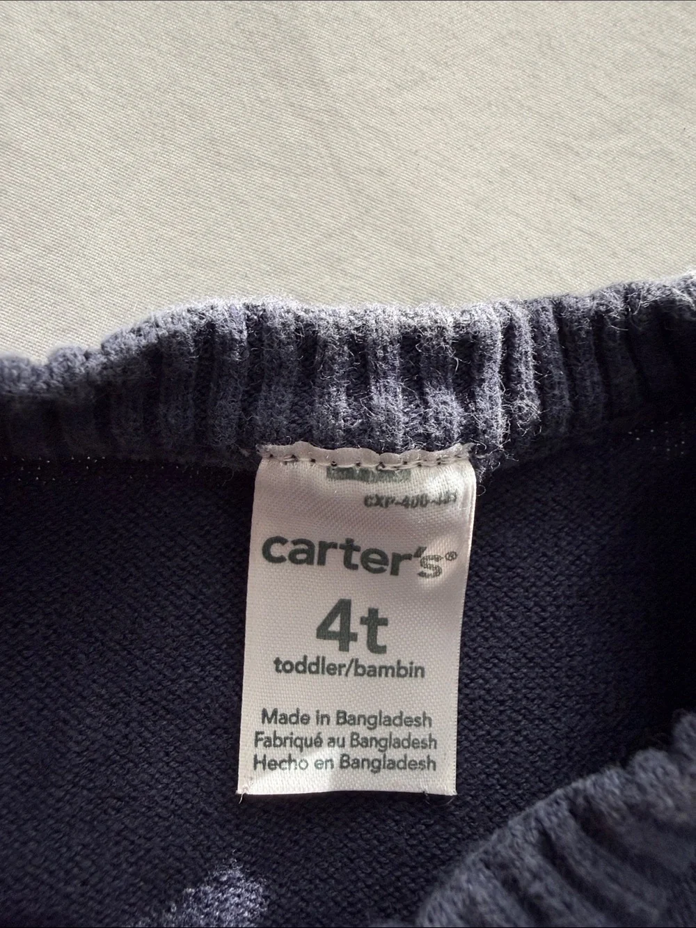 Carter's Navy, Yellow & Light Green Striped Crewneck Sweater 4T